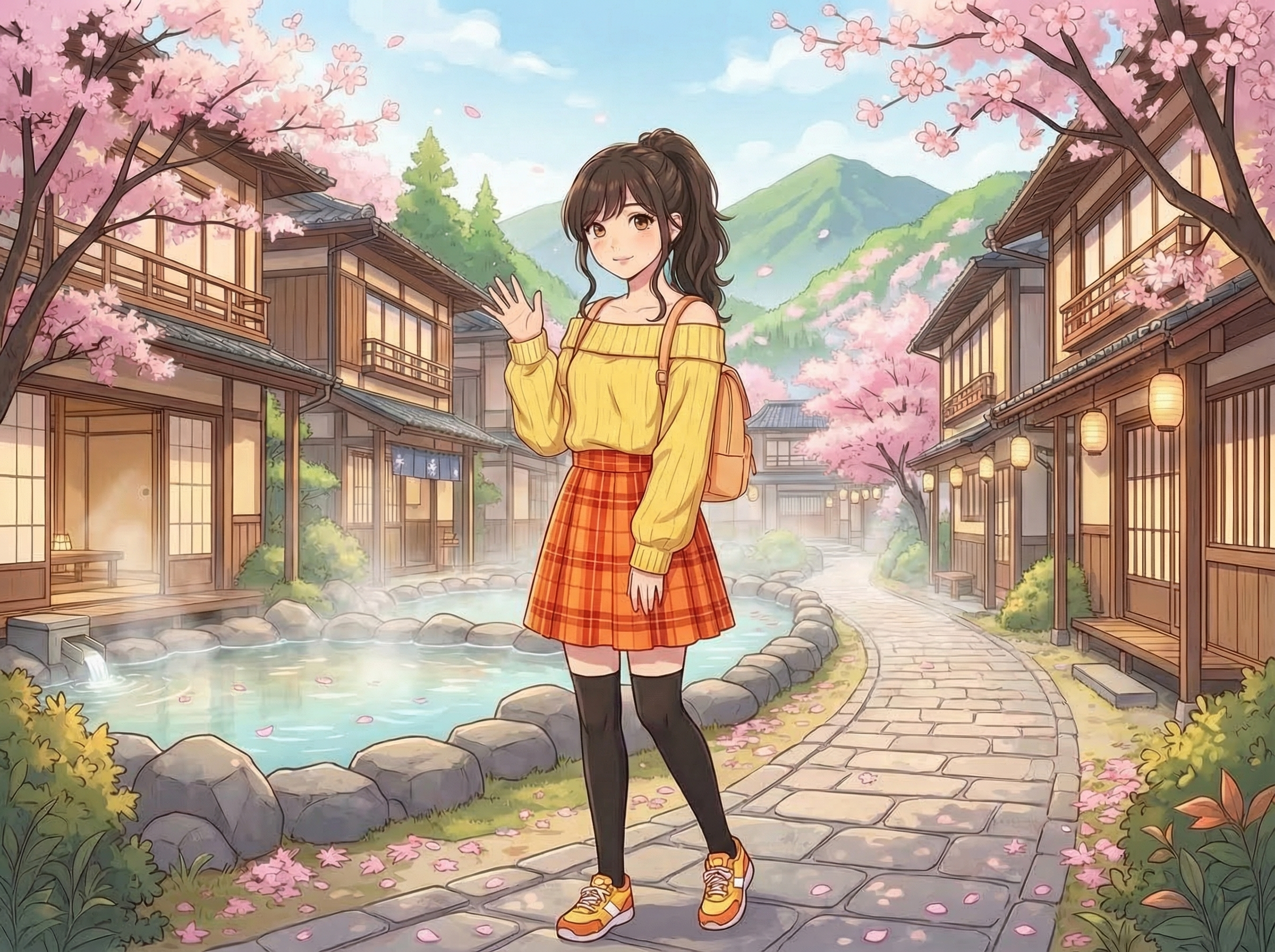 おすすめ入浴剤を紹介するゆさんぽキャラクター